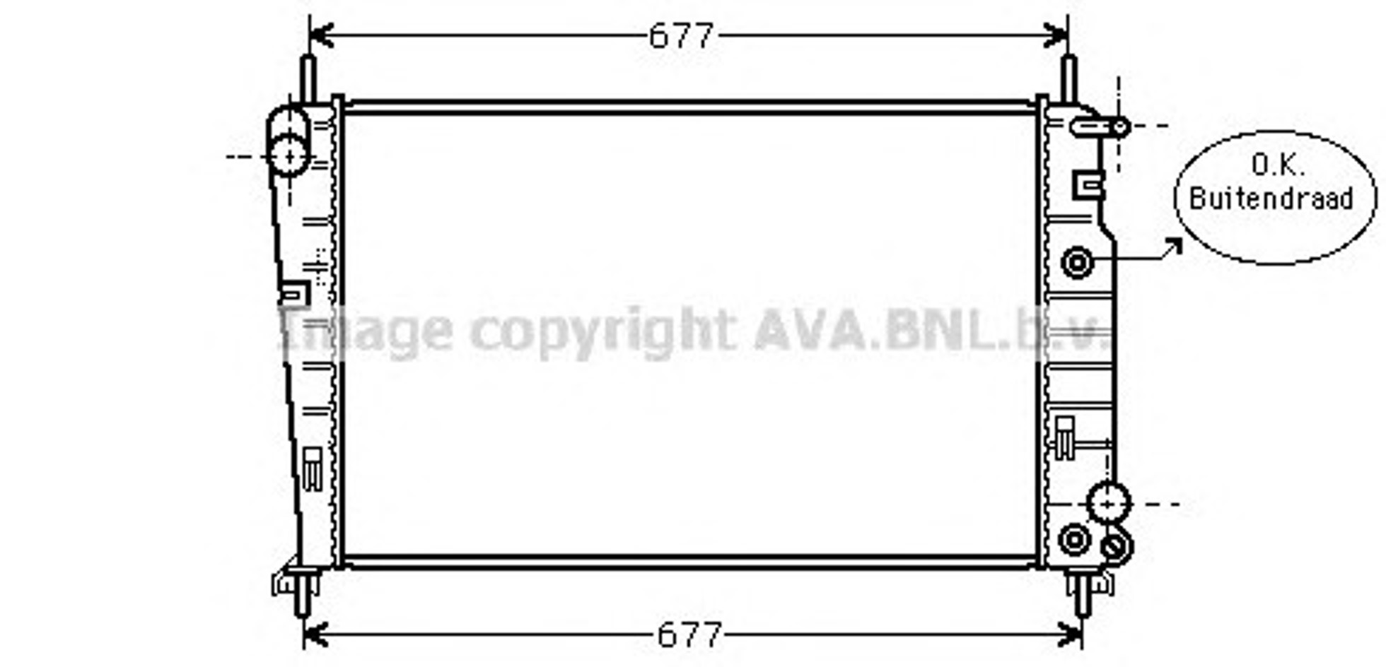 Радиатор охлаждения двигателя AVA QUALITY COOLING FD2344