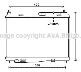 Радиатор охлаждения двигателя AVA QUALITY COOLING FD2620