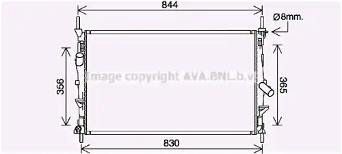 Радиатор охлаждения двигателя AVA QUALITY COOLING FD2628