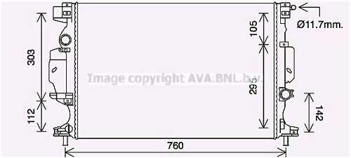 Радиатор охлаждение двигателя AVA QUALITY COOLING FD2641