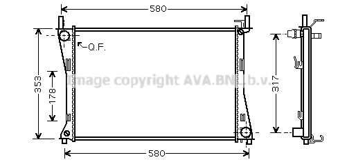 FDA2325 AVA QUALITY COOLING радиатор системы охлаждения