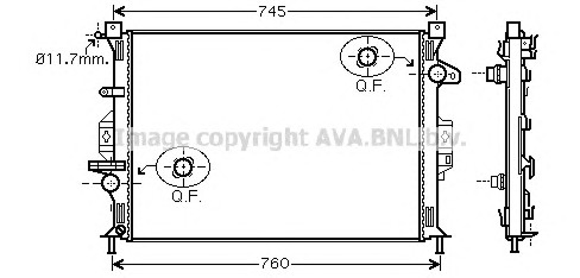 FDA2423 AVA QUALITY COOLING Радиатор охлаждения двигателя