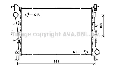 Радиатор охлаждения двигателя AVA QUALITY COOLING FT2420