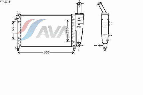 радиатор системы охлаждения AVA QUALITY COOLING FTA2218