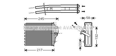 FTA6304 AVA QUALITY COOLING Радиатор печки