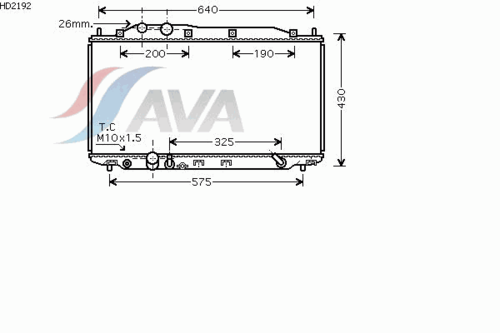 Радиатор охлаждения двигателя AVA QUALITY COOLING HD2192