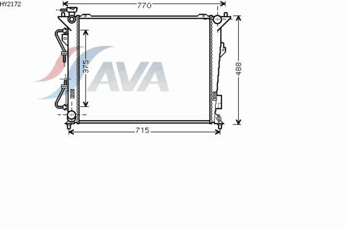 Радиатор охлаждения двигателя AVA QUALITY COOLING HY2172