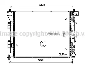 Радиатор охлаждения двигателя AVA QUALITY COOLING HY2351