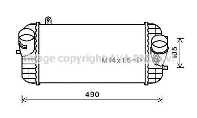 Интеркулер AVA QUALITY COOLING HY4326
