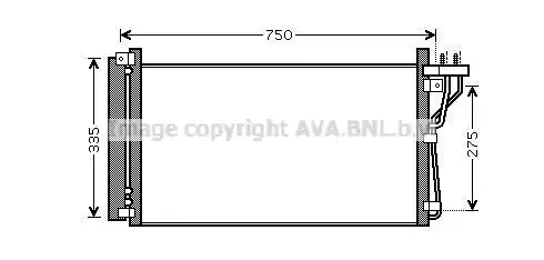 Радиатор кондиционера AVA QUALITY COOLING HY5184D