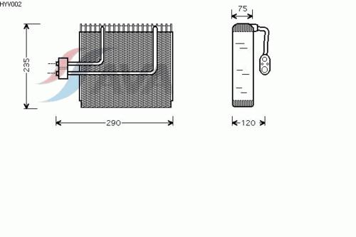 испаритель кондиционера AVA QUALITY COOLING HYV002