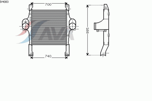 Охладитель воздуха промежуточный AVA QUALITY COOLING IV4083