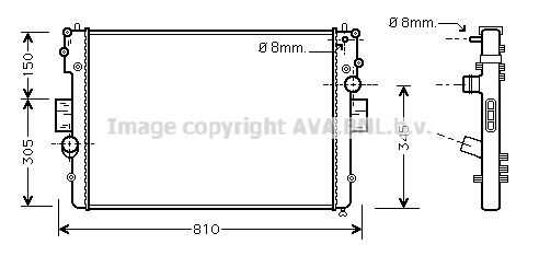 IVA2057 AVA QUALITY COOLING Радиатор системы охлаждения