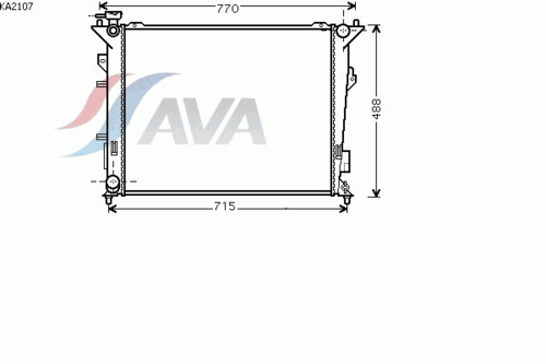 Радиатор охлаждения двигателя AVA QUALITY COOLING KA2107