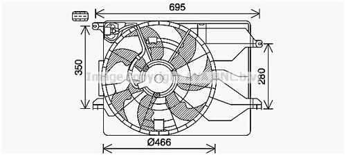 Вентилятор системы охлаждения AVA QUALITY COOLING KA7543