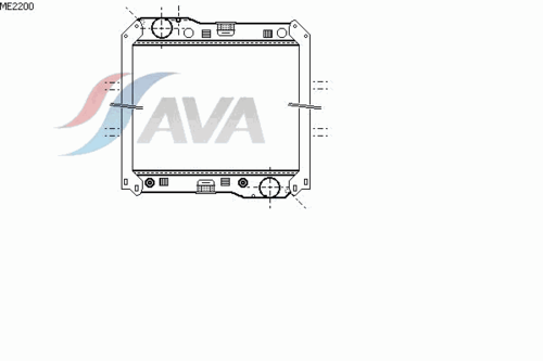 Радиатор системы охлаждения AVA QUALITY COOLING ME2200