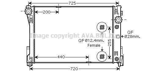 Радиатор охлаждения двигателя AVA QUALITY COOLING MS2452