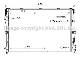 Радиатор охлаждения двигателя AVA QUALITY COOLING MS2679