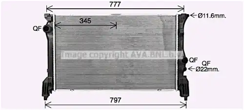 Радиатор системы охлаждения AVA QUALITY COOLING MS2725