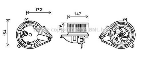 MS8616 AVA QUALITY COOLING Двигатель вентилятора