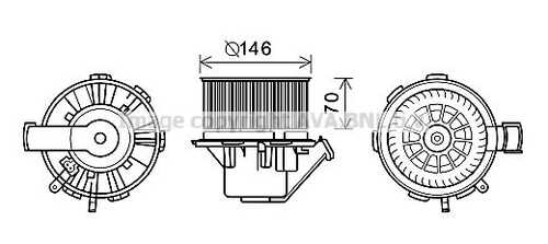 MS8648 AVA QUALITY COOLING Двигатель вентилятора