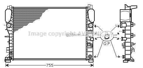 Радиатор охлаждения двигателя AVA QUALITY COOLING MSA2342