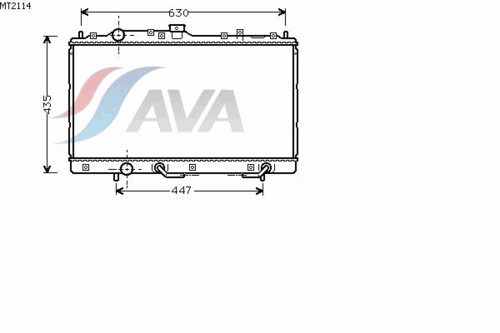 Радиатор охлаждения двигателя AVA QUALITY COOLING MT2114