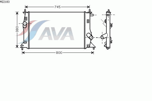 Радиатор охлаждения двигателя AVA QUALITY COOLING MZ2183