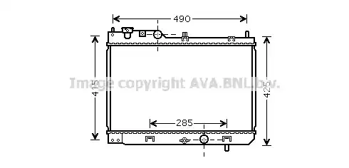 MZ2214 AVA QUALITY COOLING Радиатор охлаждения двигателя