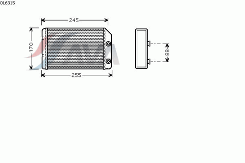 Фото 1 OL6315 AVA QUALITY COOLING Радиатор печки