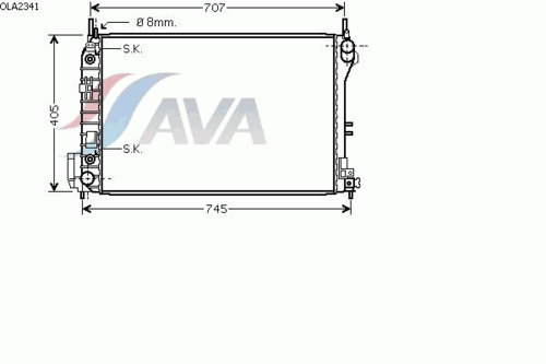 Радиатор охлаждения двигателя AVA QUALITY COOLING OLA2341