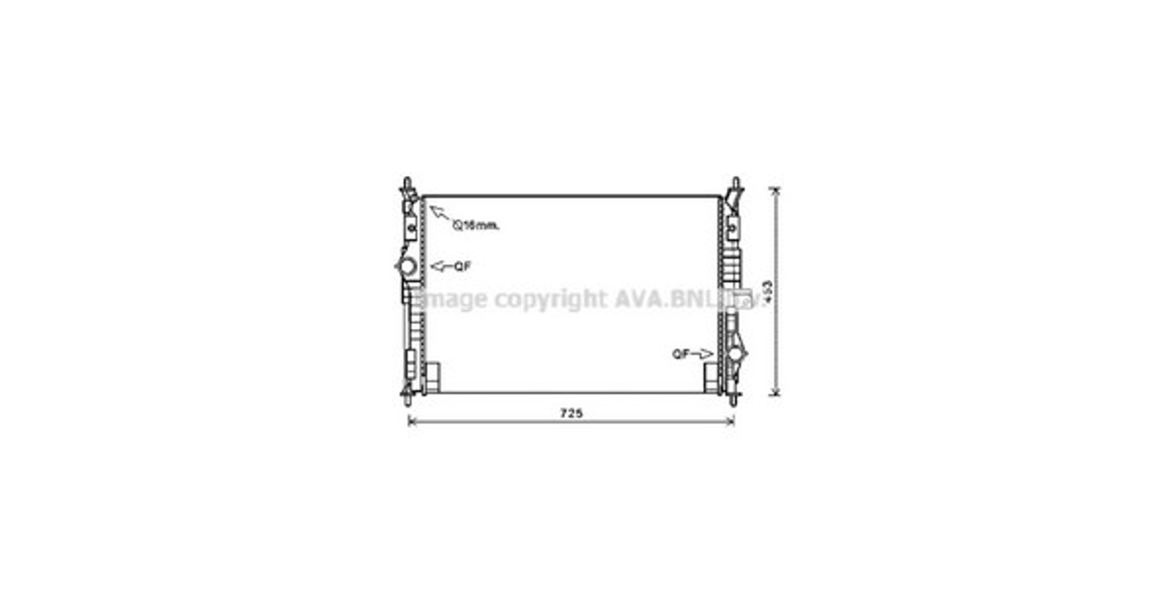 Радиатор охлаждения двигателя AVA QUALITY COOLING PE2386