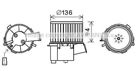 Двигатель вентилятора AVA QUALITY COOLING PE8377