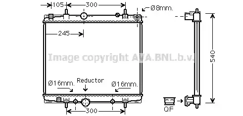 PEA2275 AVA QUALITY COOLING Радиатор охлаждения двигателя