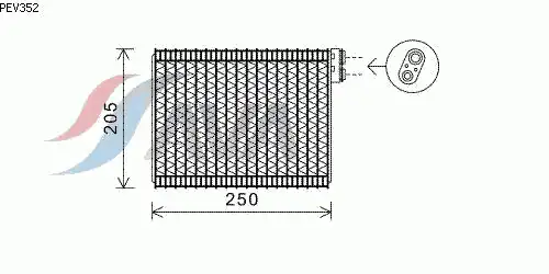 Испаритель кондиционера AVA QUALITY COOLING PEV352