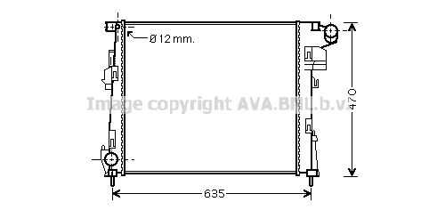 Радиатор охлаждения двигателя AVA QUALITY COOLING RTA2427