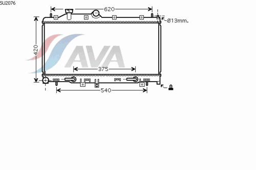 Радиатор охлаждения AVA QUALITY COOLING SU2076
