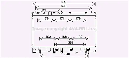 Радиатор охлаждения двигателя AVA QUALITY COOLING SU2113
