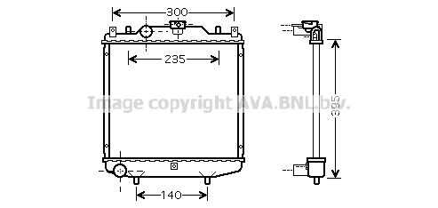 Радиатор охлаждения двигателя AVA QUALITY COOLING SZ2028