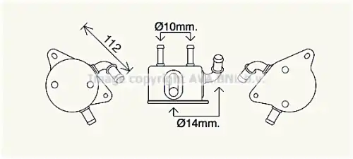 Радиатор масляный AVA QUALITY COOLING TO3733