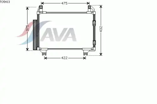 Радиатор кондиционера AVA QUALITY COOLING TO5413D