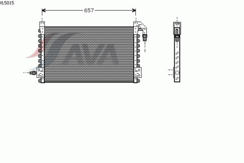 Радиатор кондиционера AVA QUALITY COOLING VL5015