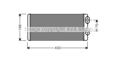 Радиатор отопителя кабины AVA QUALITY COOLING VLA6034