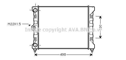 VN2028 AVA QUALITY COOLING Радиатор системы охлаждения VW: GOLF III 1H1 1.4i 8V/1.6i 8V 91-97, GOLF III VARIANT 1H5 1.4i 8V 93-99, VENTO 1H2 1.4i 8V/1.6i 8V 91-98 МКПП