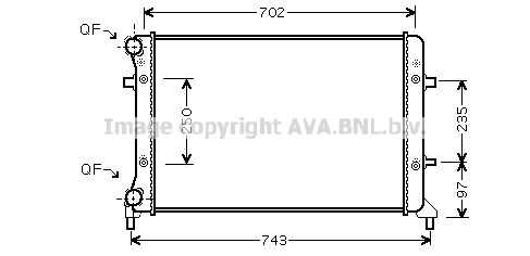 VN2204 AVA QUALITY COOLING Радиатор системы охлаждения