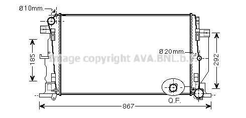 VN2279 AVA QUALITY COOLING Радиатор системы охлаждения