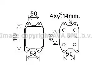 VN3394 AVA QUALITY COOLING Радиатор масляный