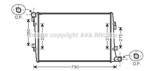 VNA2255 AVA QUALITY COOLING радиатор охлаждения