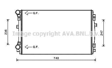Радиатор системы охлаждения AVA QUALITY COOLING VNA2338