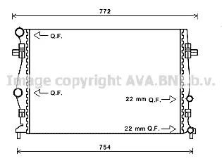 Радиатор системы охлаждения AVA QUALITY COOLING VNA2343